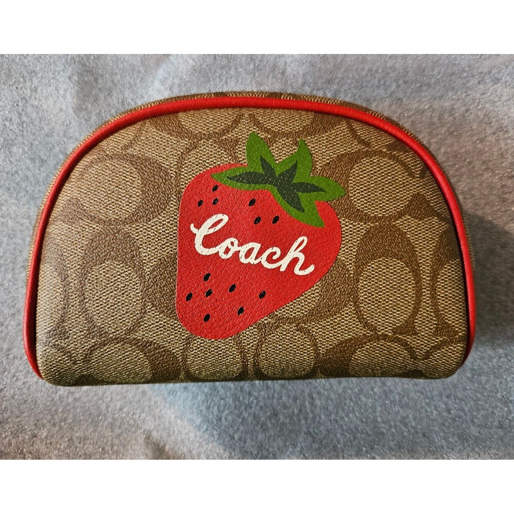 Coach strawberry cosmetic case